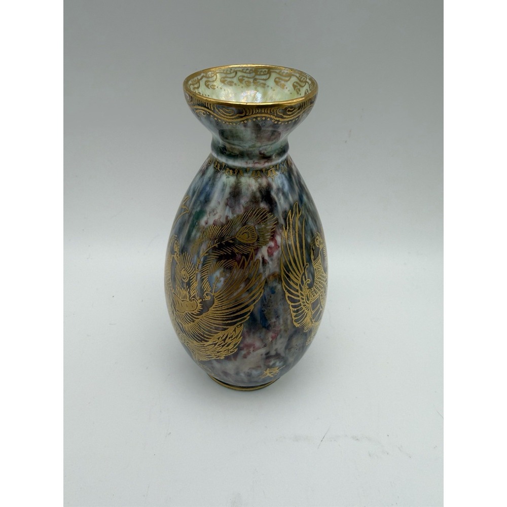 Wedgwood Fairyland Lustre Pheasant Vase Z4831 Daisy Makeig-Jones 5"